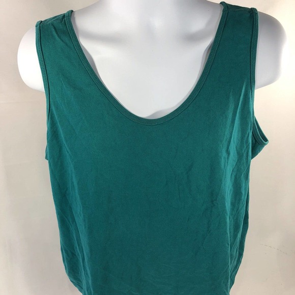 VTG 90’s Fruit Of The Loom Casual Wear Turquoise Womens Tank Top XL USA Made - Picture 7 of 10